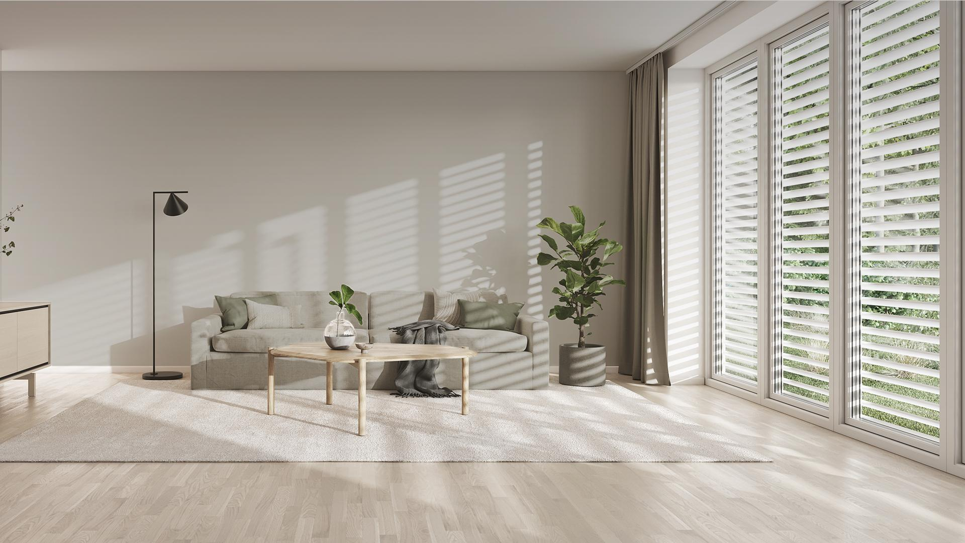 The Living Room’s Light and Shadow Magician: Why PVC Venetian Blinds Are the Smart Choice for “Flexible Light Control and Stylish Aesthetics” in American Living Rooms