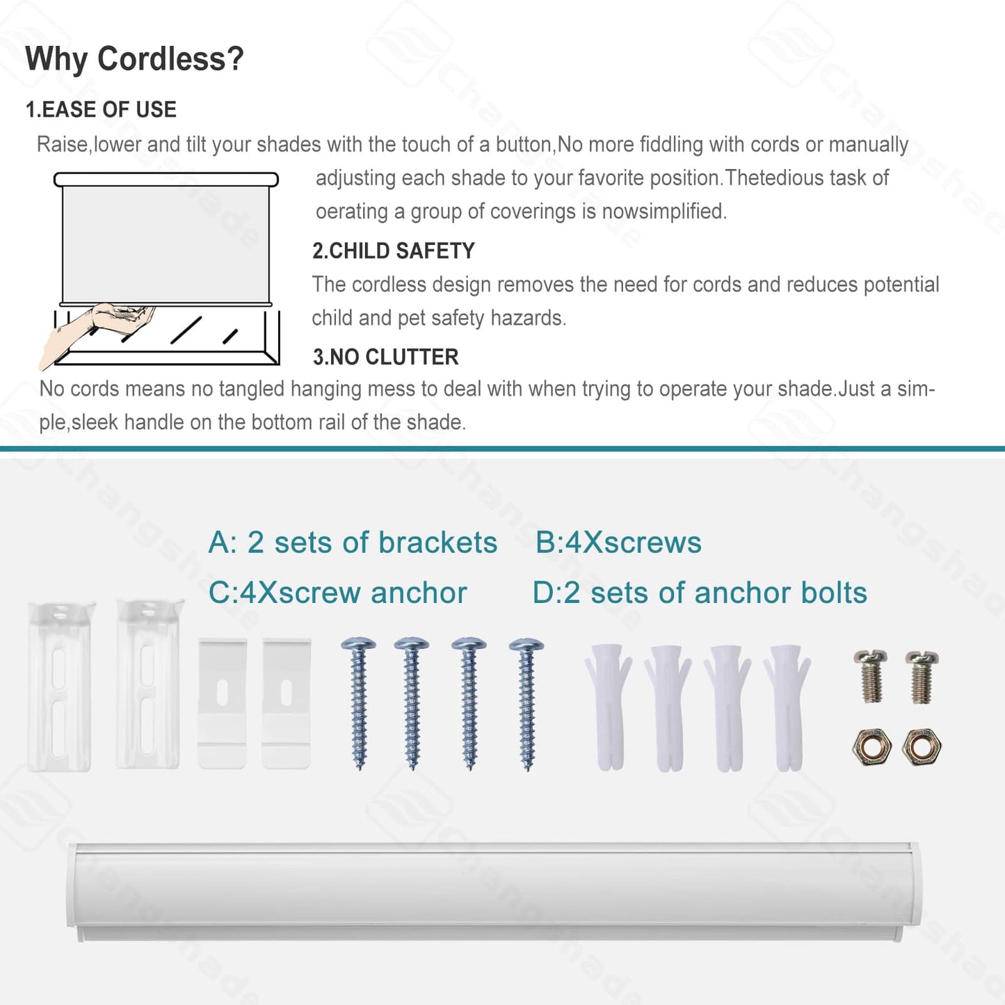 100% Blackout Custom Cordless Roller Shades