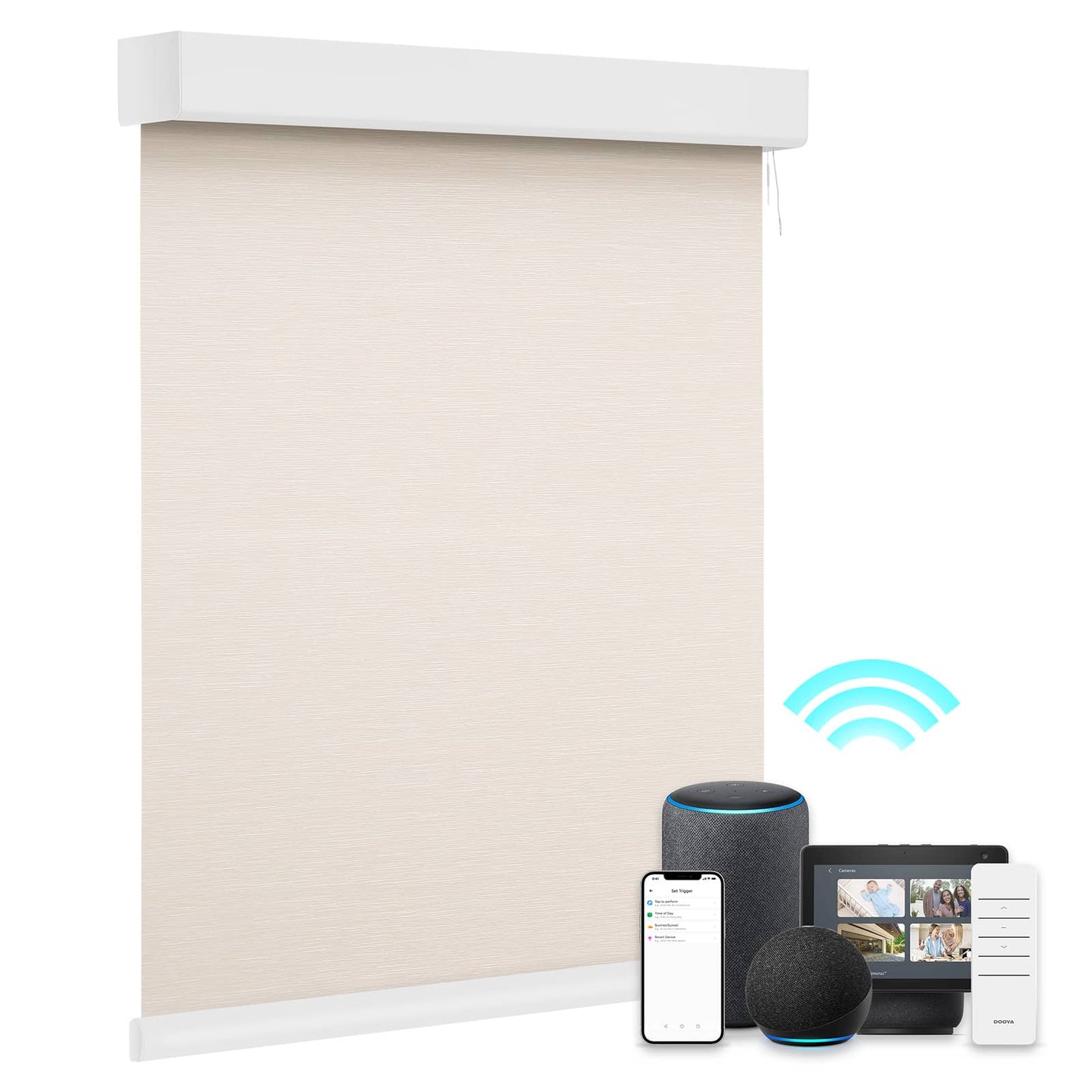 Smart Blackout Roller Blinds & Alexa IKEA SmartThings Motorized