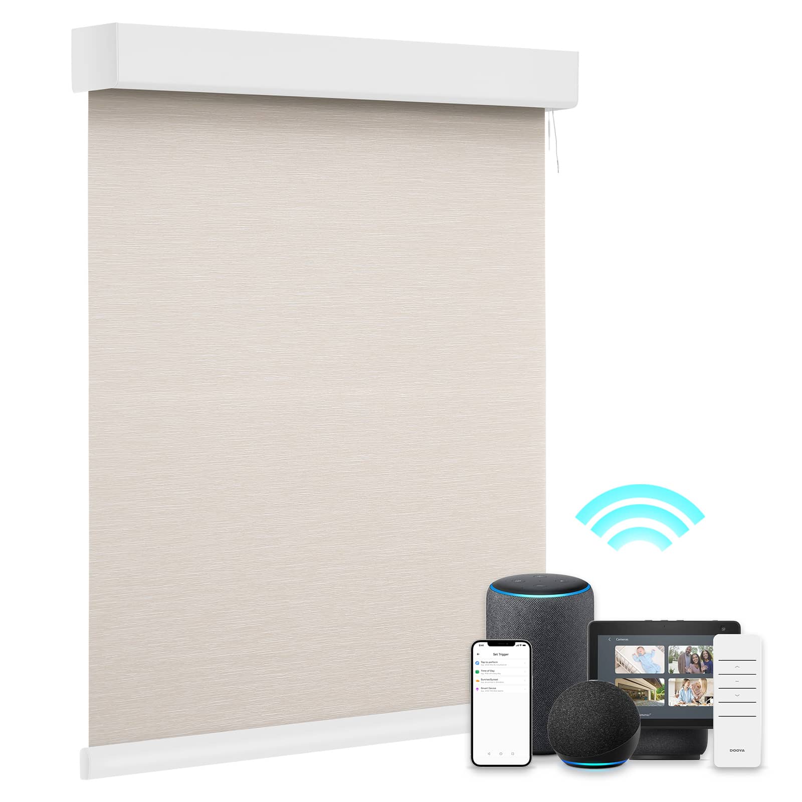 Smart Blackout Roller Blinds & Alexa IKEA SmartThings Motorized
