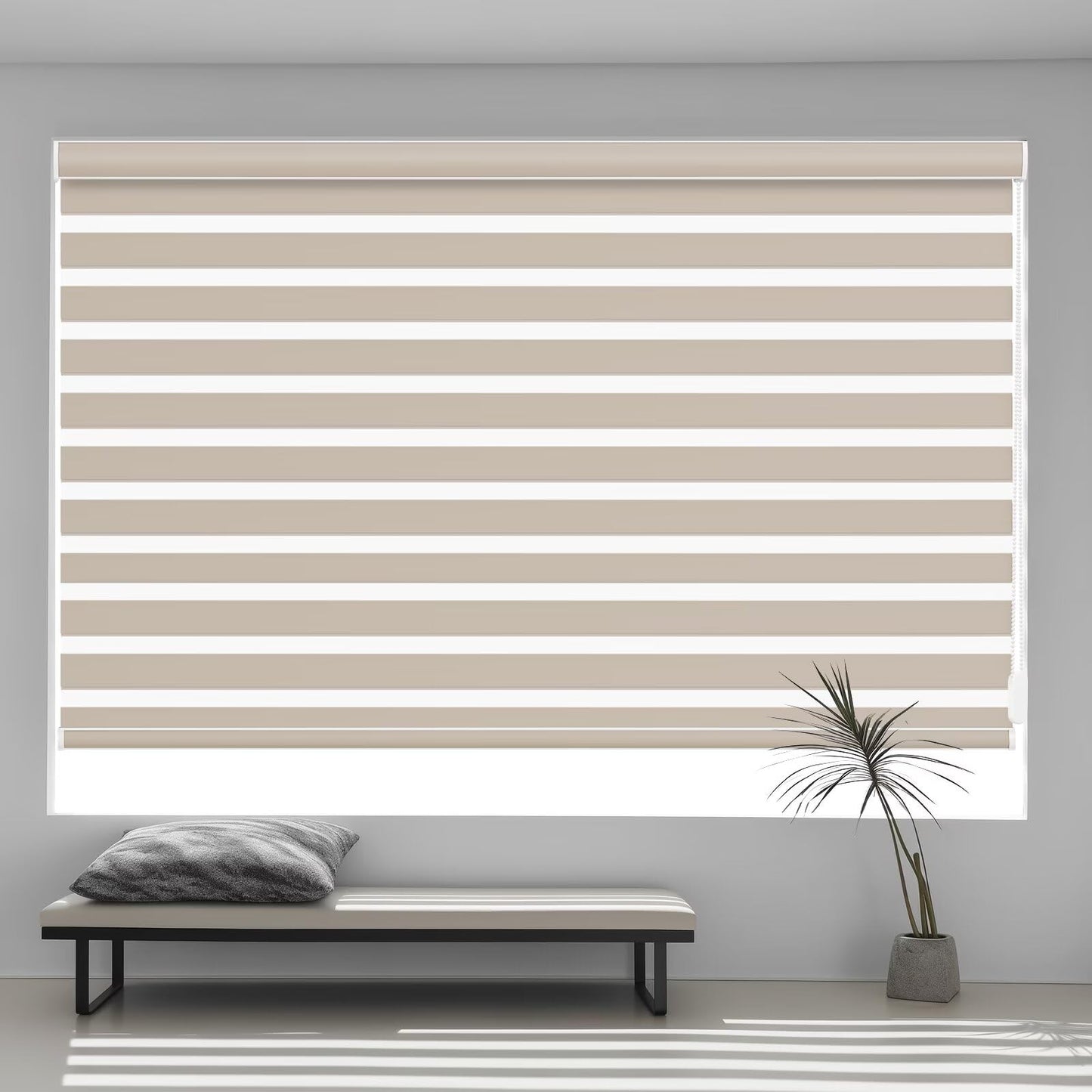 Custom Corded Blackout Zebra Roller Shades