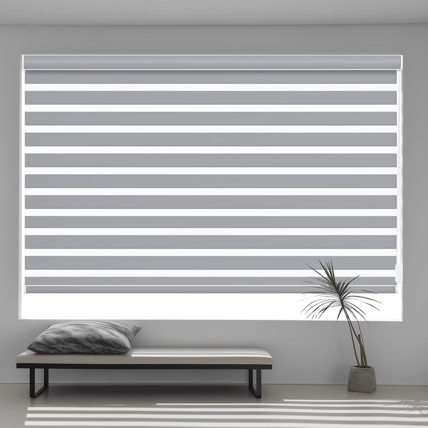 Custom Corded Blackout Zebra Roller Shades