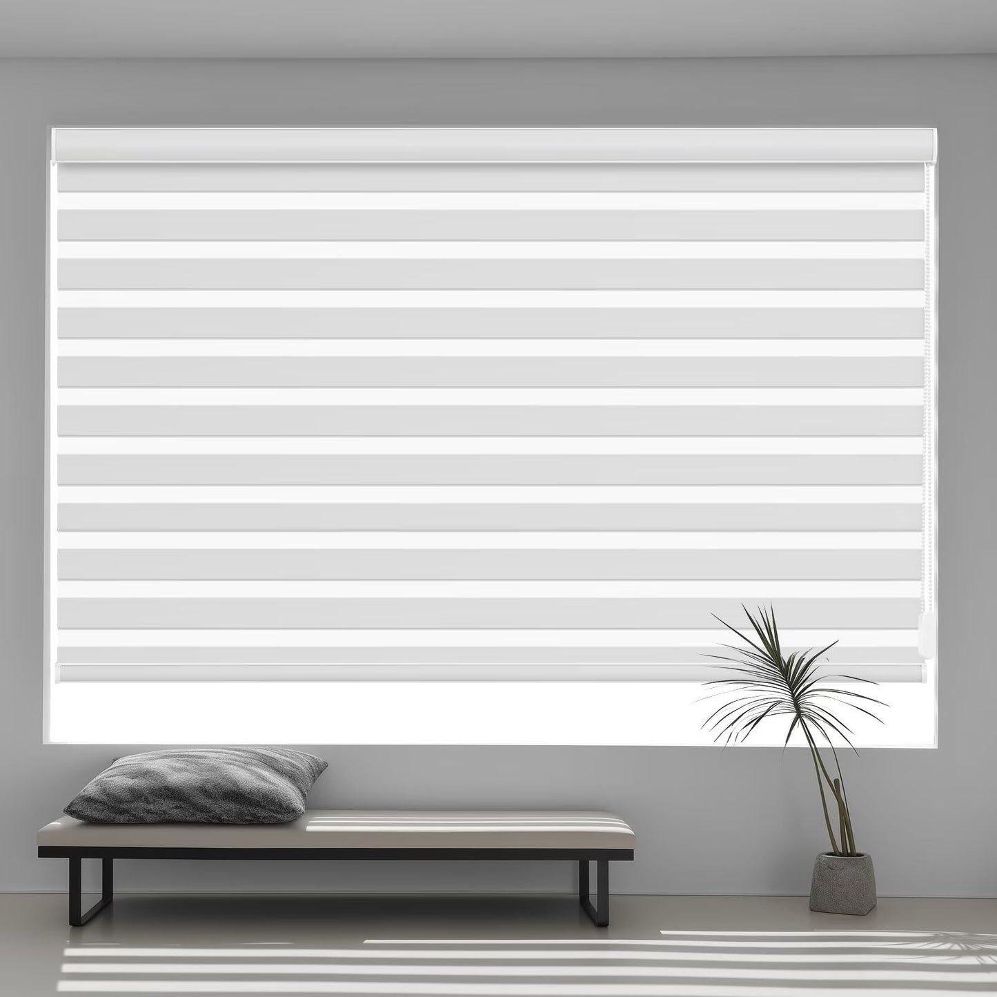 Custom Corded Blackout Zebra Roller Shades