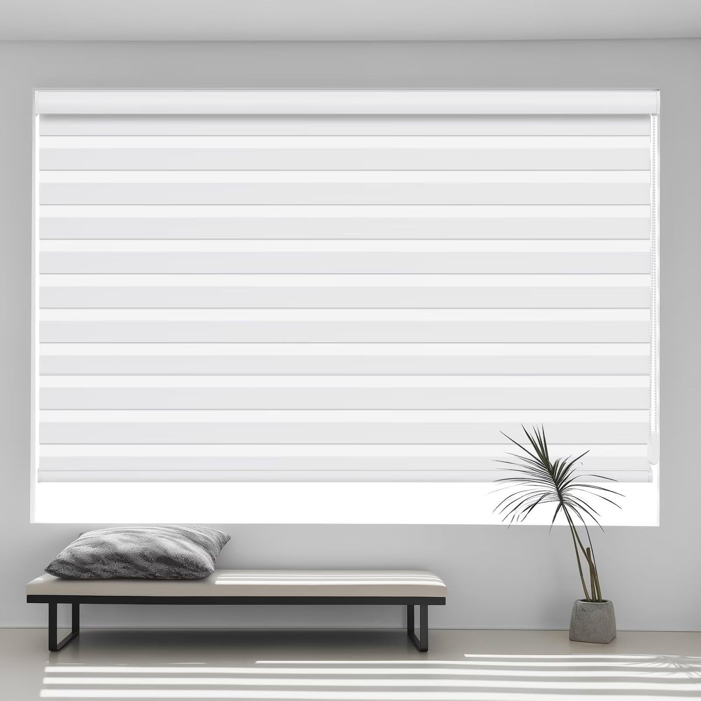 Custom Corded Blackout Zebra Roller Shades