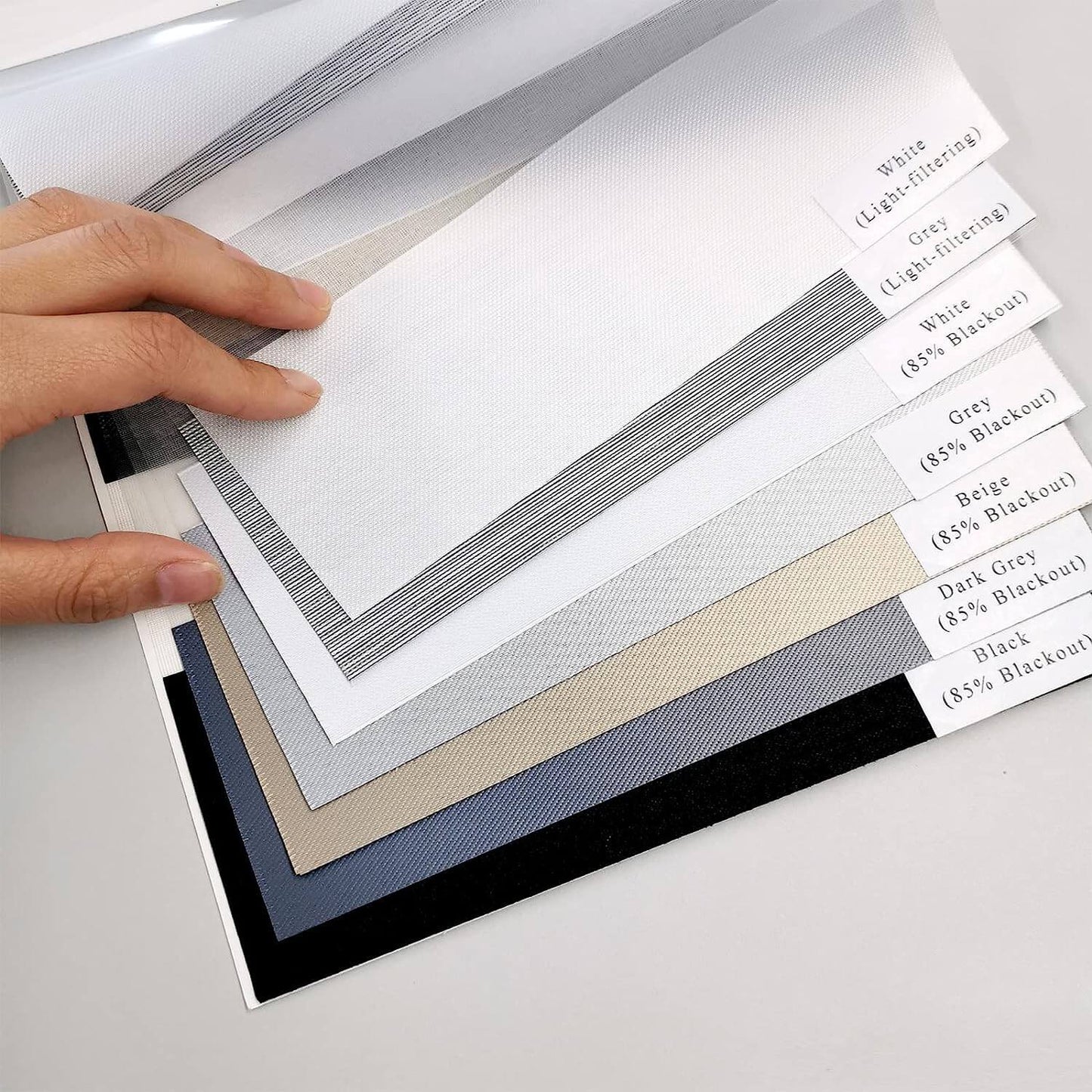 Changshade Blackout & Light Filtering Zebra Roller Blinds Fabric Samples