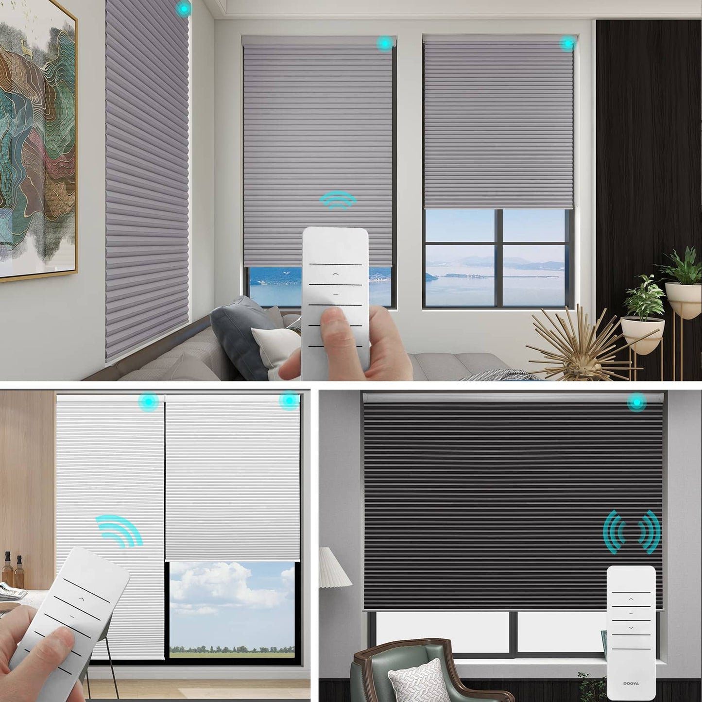 Motorized Blackout Cellular Shades