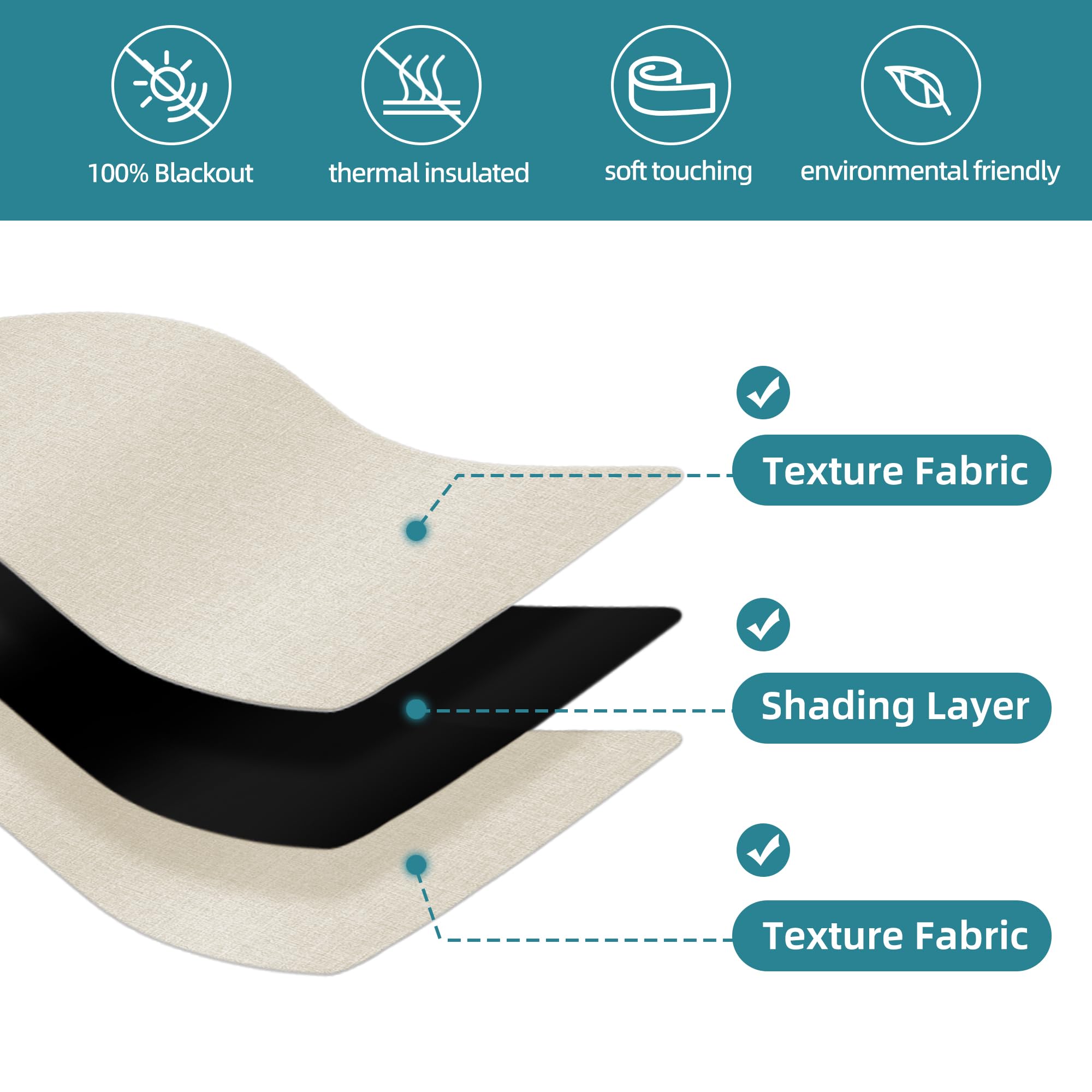 100% Blackout Custom Cordless Roller Shades