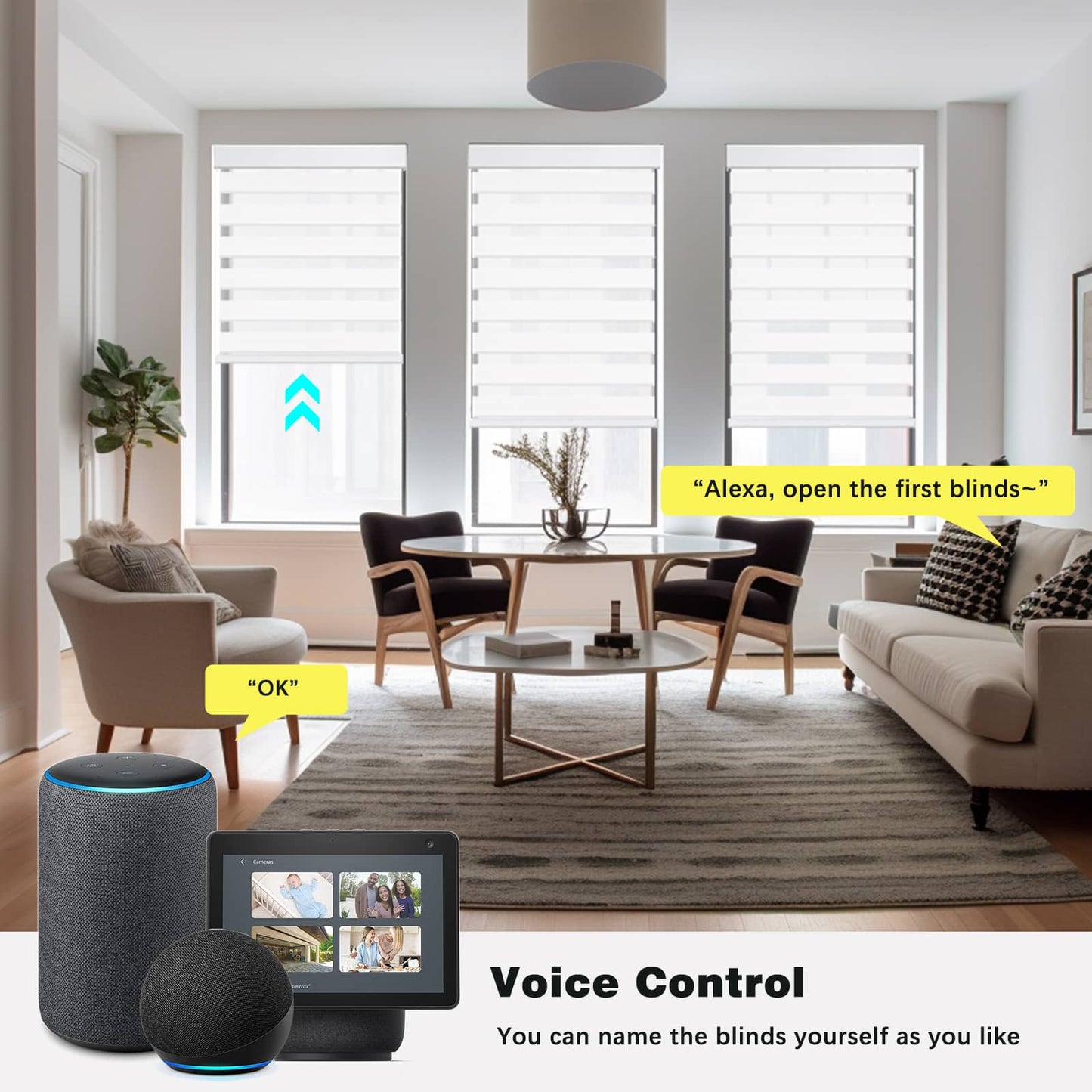 Smart Blackout Zebra Roller Blinds & Alexa IKEA SmartThings Motorized