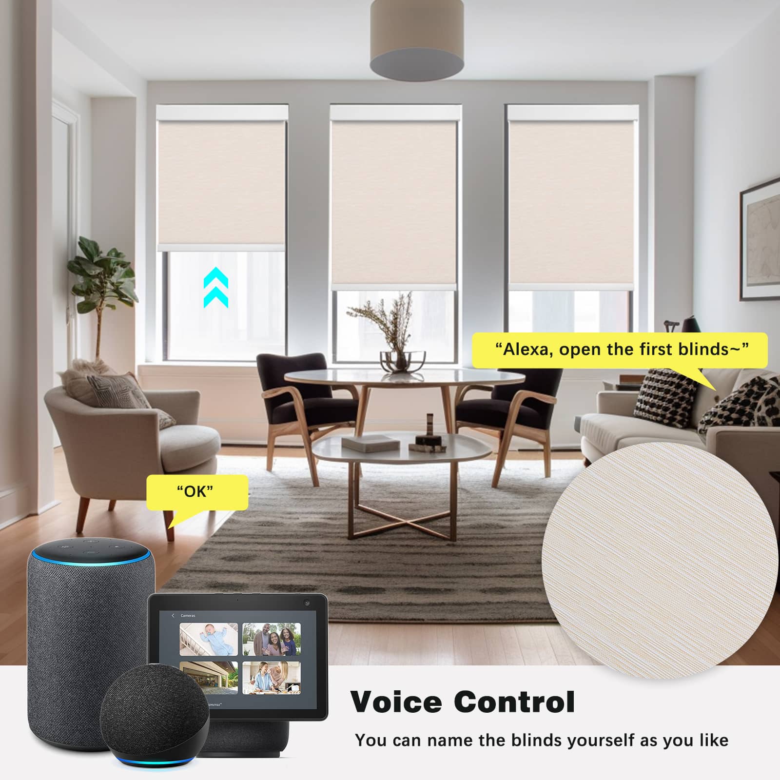 Smart Blackout Roller Blinds & Alexa IKEA SmartThings Motorized