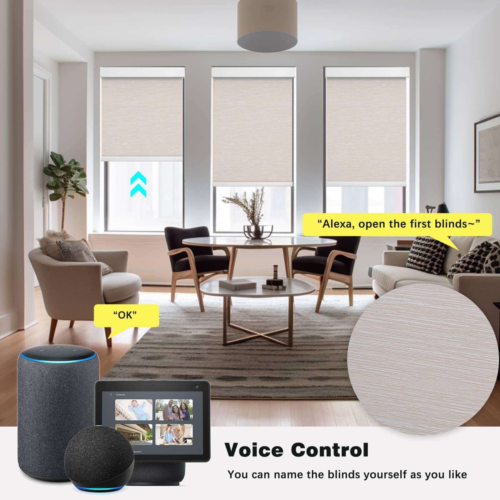 Smart Blackout Roller Blinds & Alexa IKEA SmartThings Motorized