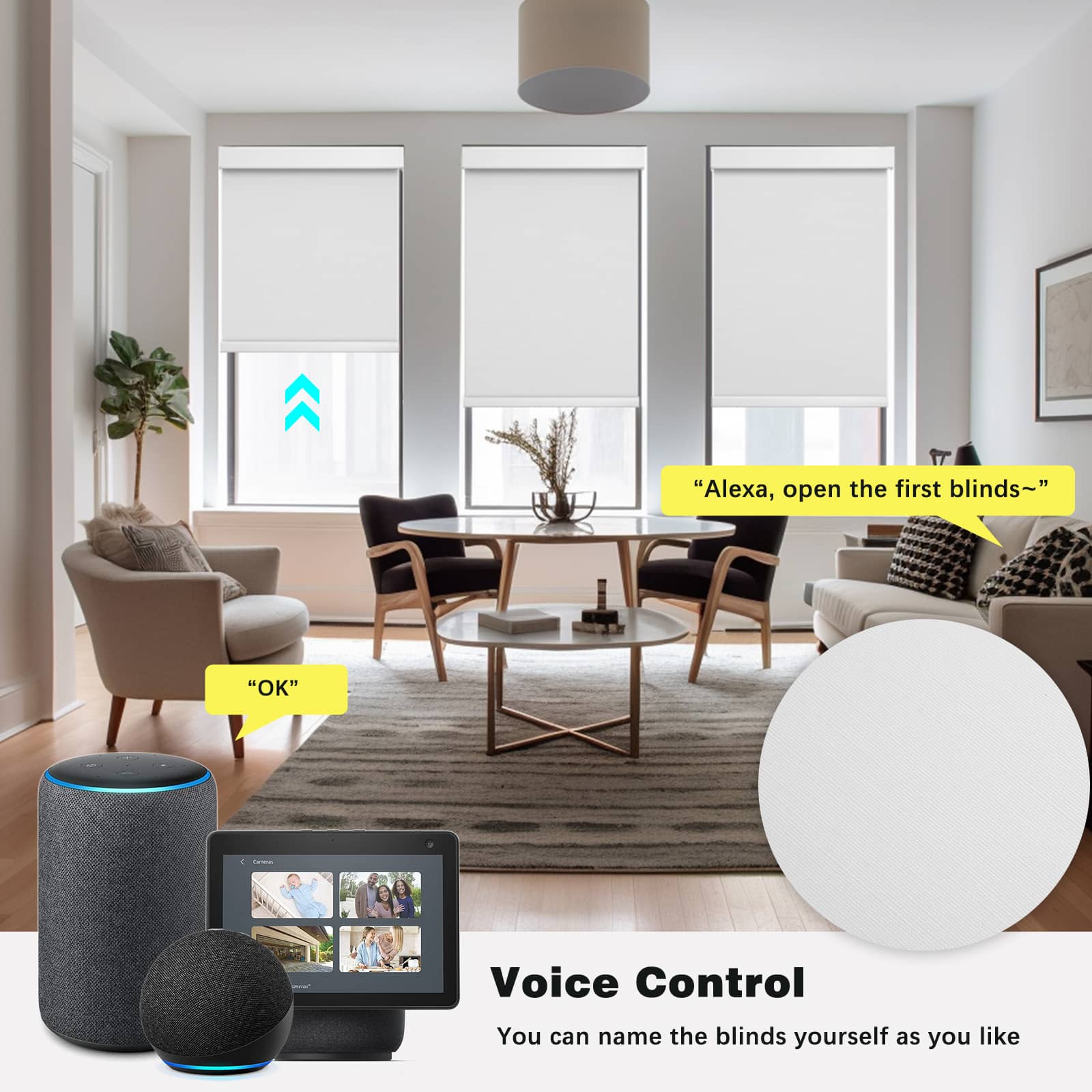 Smart Blackout Roller Blinds & Alexa IKEA SmartThings Motorized