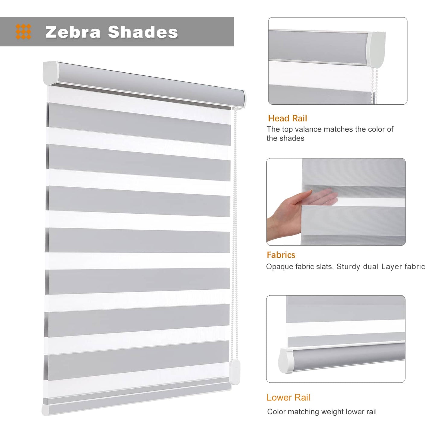 Custom Corded Blackout Zebra Roller Shades