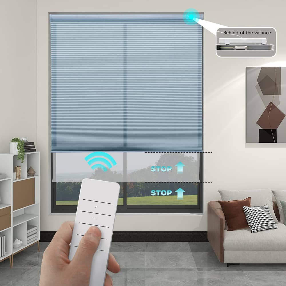 Motorized Light Filtering Cellular Shades