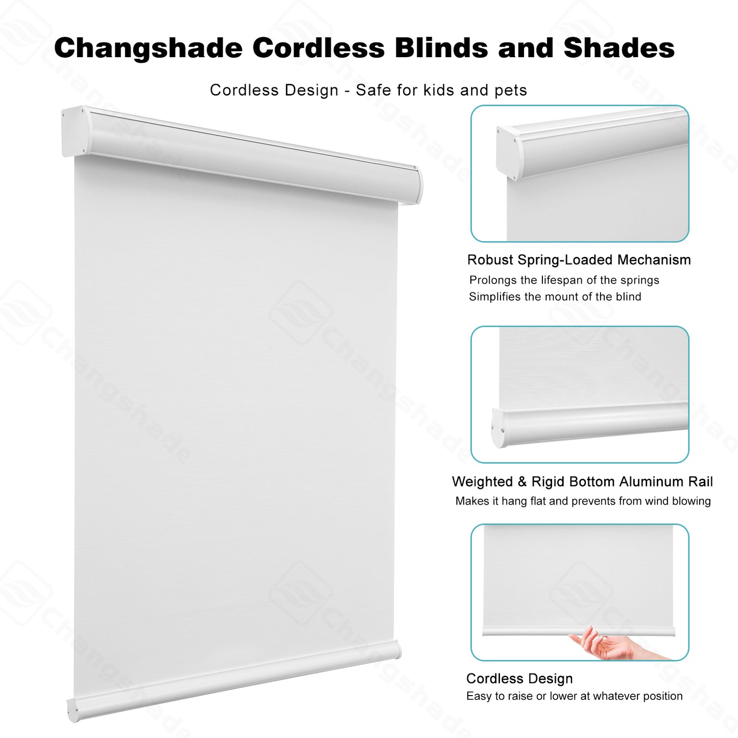 100% Blackout Custom Cordless Roller Shades
