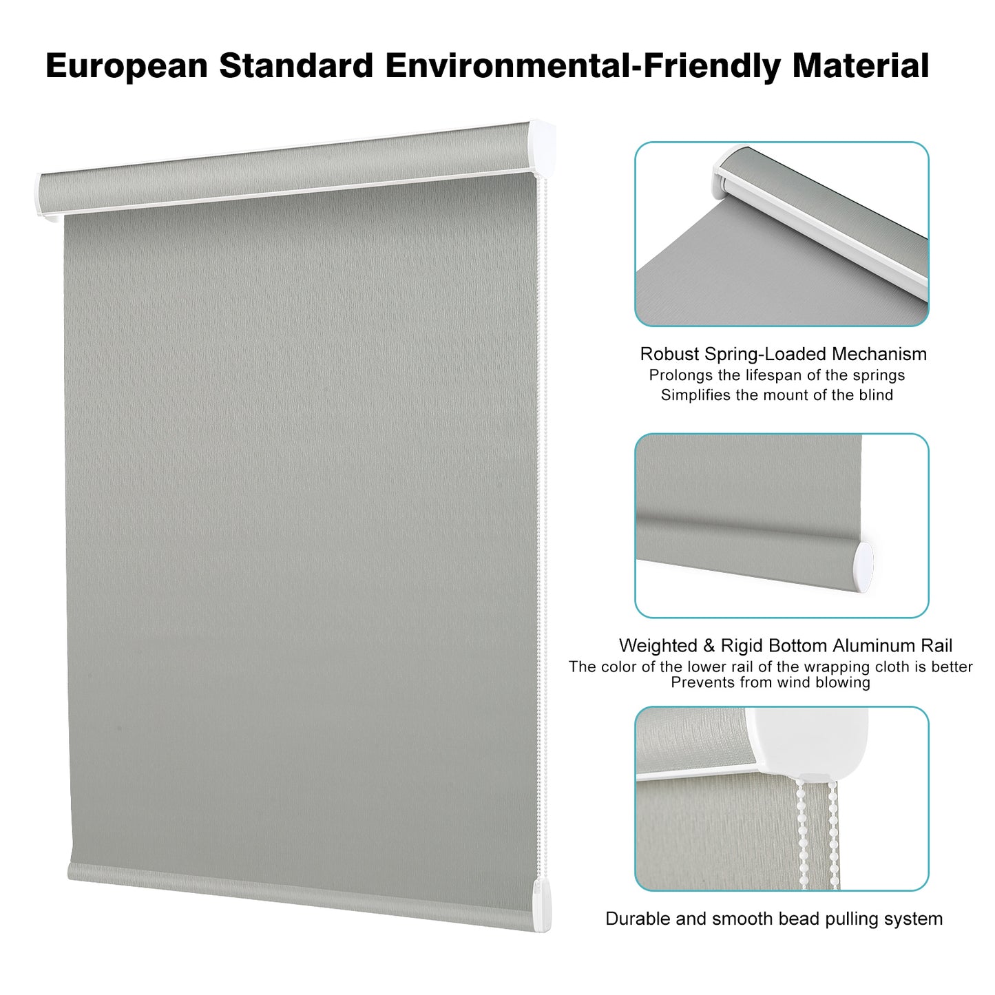 Custom Corded Blackout Roller Shades