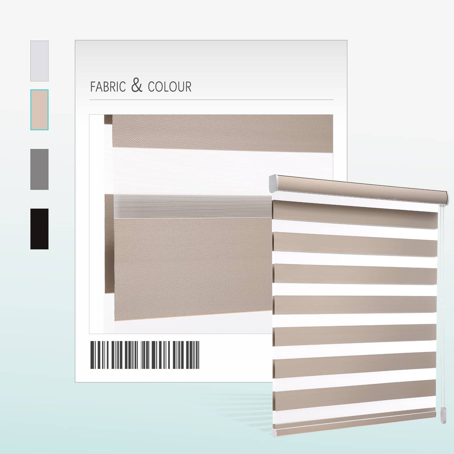 Motorized Blackout Zebra Roller Shades