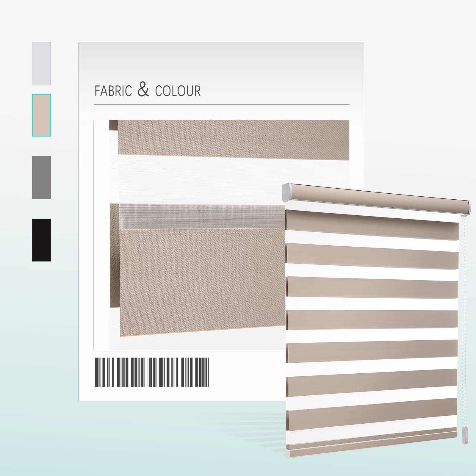 Motorized Blackout Zebra Roller Shades