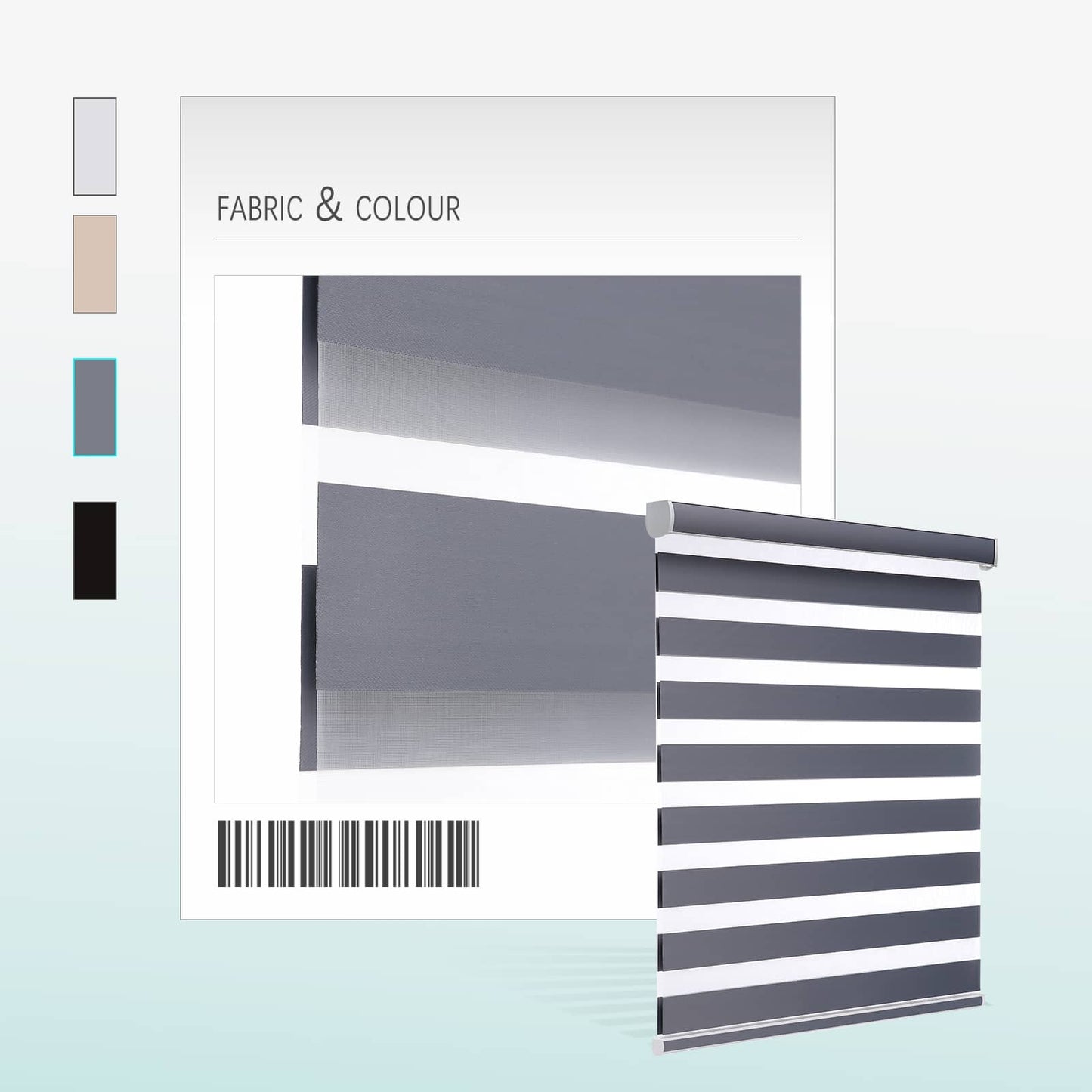 Motorized Blackout Zebra Roller Shades