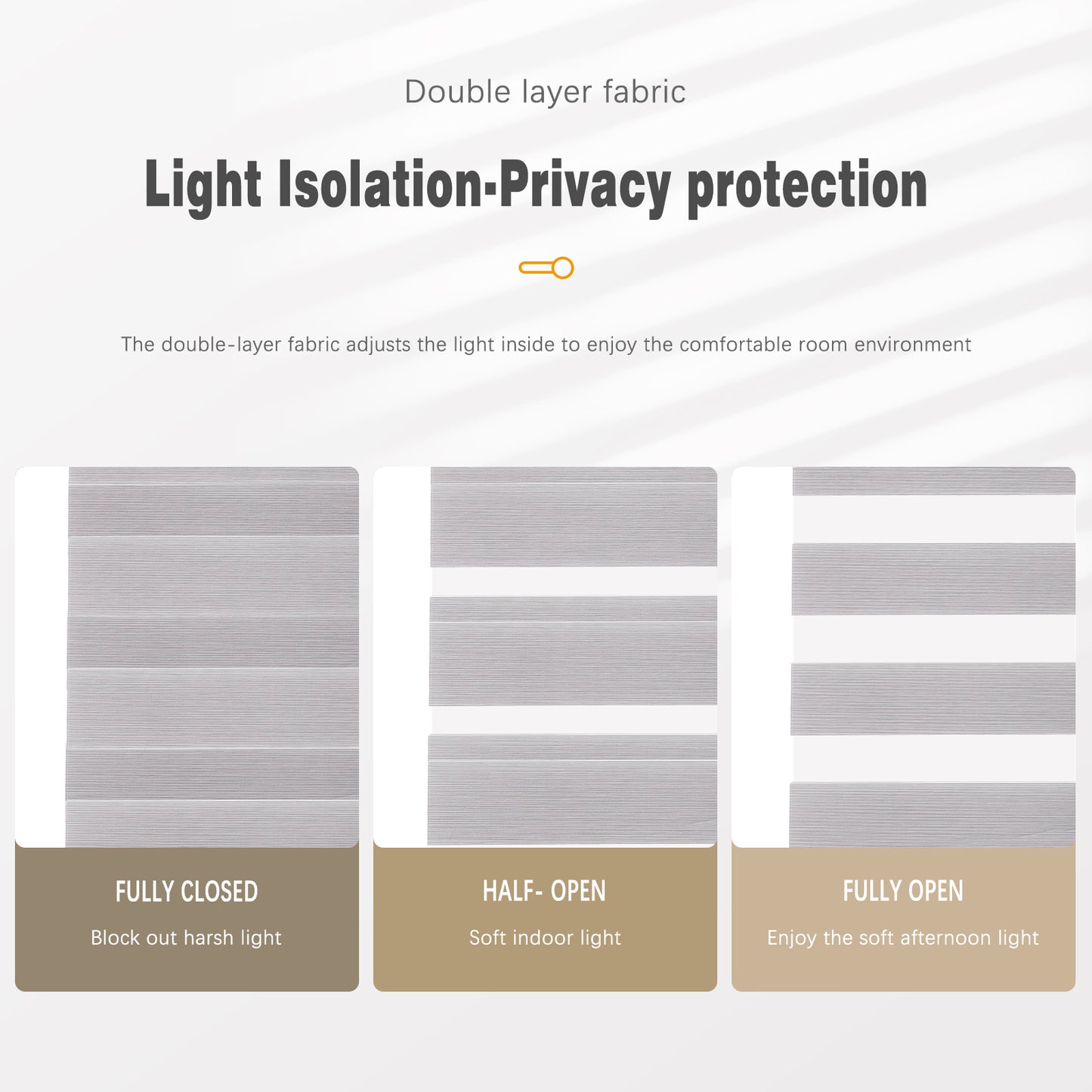 Custom Corded Light Filtering Zebra Roller Shades