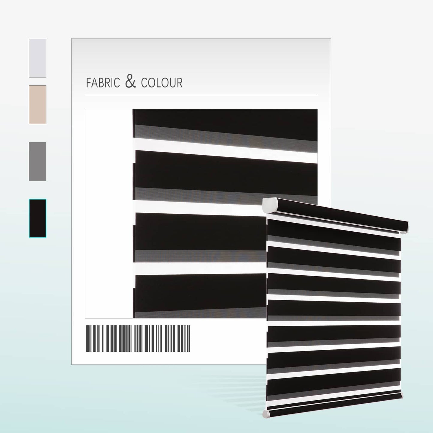 Motorized Blackout Zebra Roller Shades