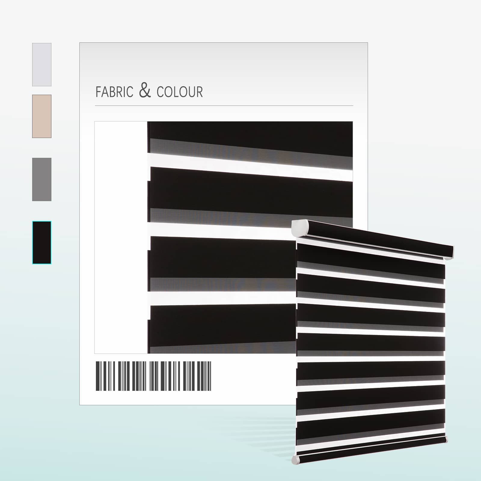 Motorized Blackout Zebra Roller Shades