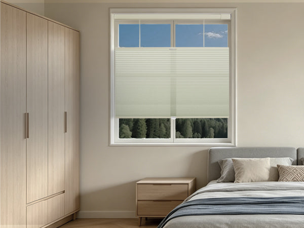 Changshade No Drill Cellular Shades,Custom Size Top Down Bottom Up Cordless Blinds