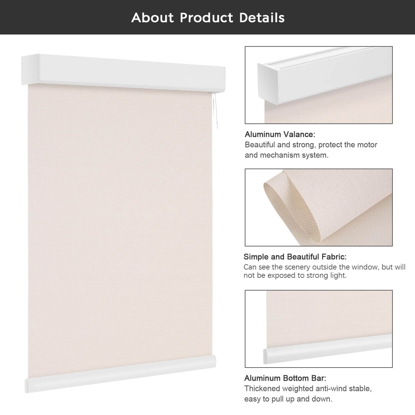 Smart Light Filtering Roller Blinds & Alexa Motorized