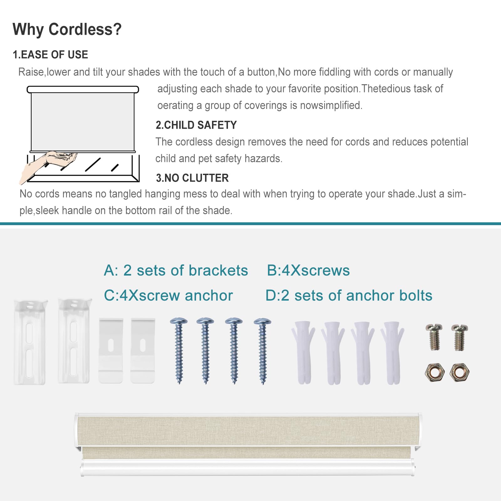 100% Blackout Custom Cordless Roller Shades