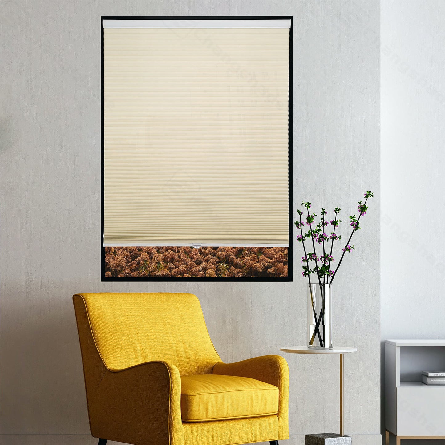 Custom 1.5 inch Cordless Light Filtering Cellular Shades