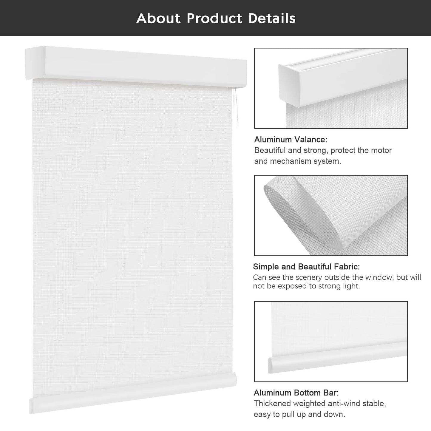 Smart Light Filtering Roller Blinds & Alexa Motorized
