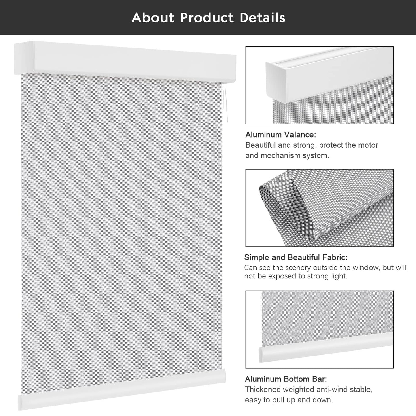 Smart Light Filtering Roller Blinds & Alexa Motorized