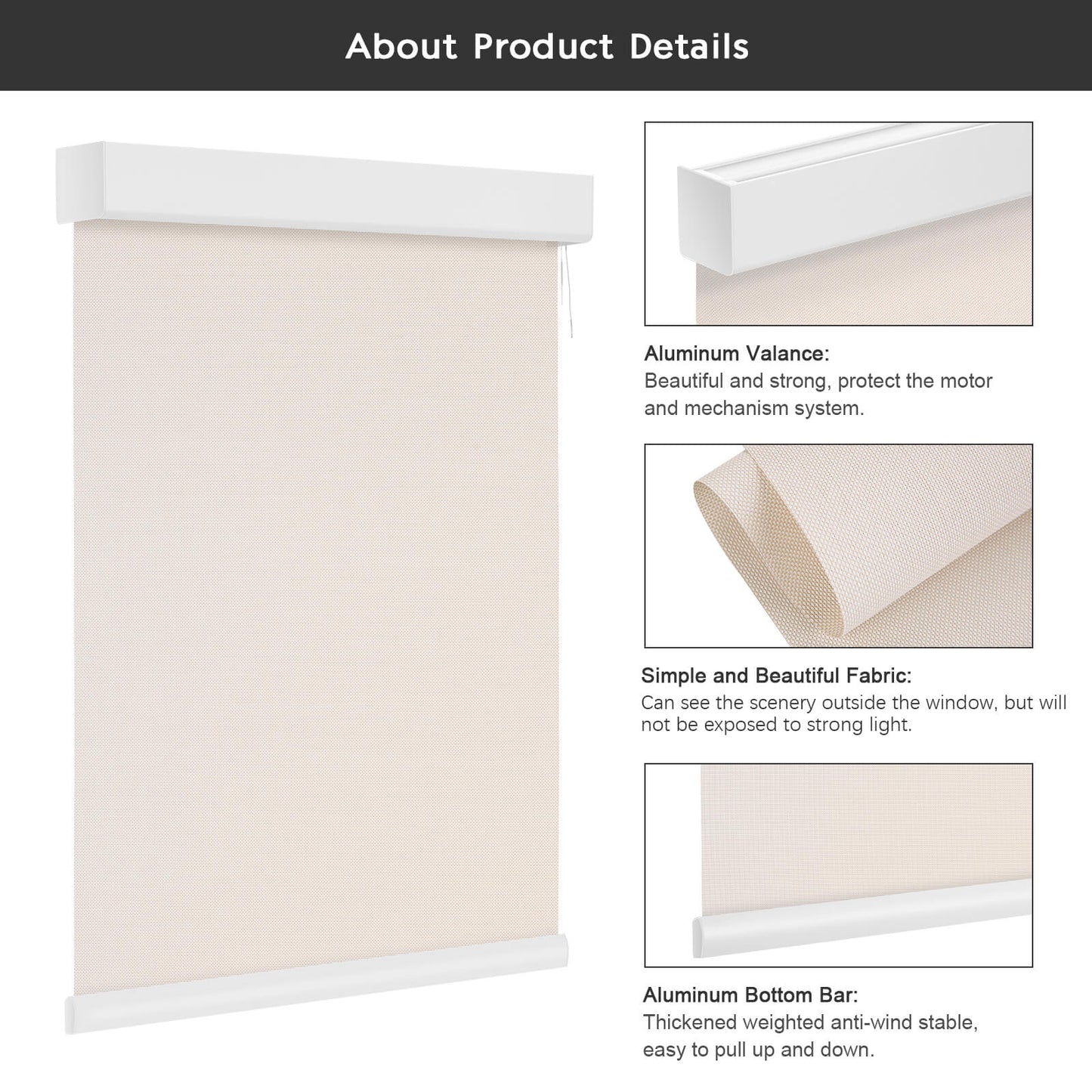 Smart Light Filtering Roller Blinds & Alexa Motorized