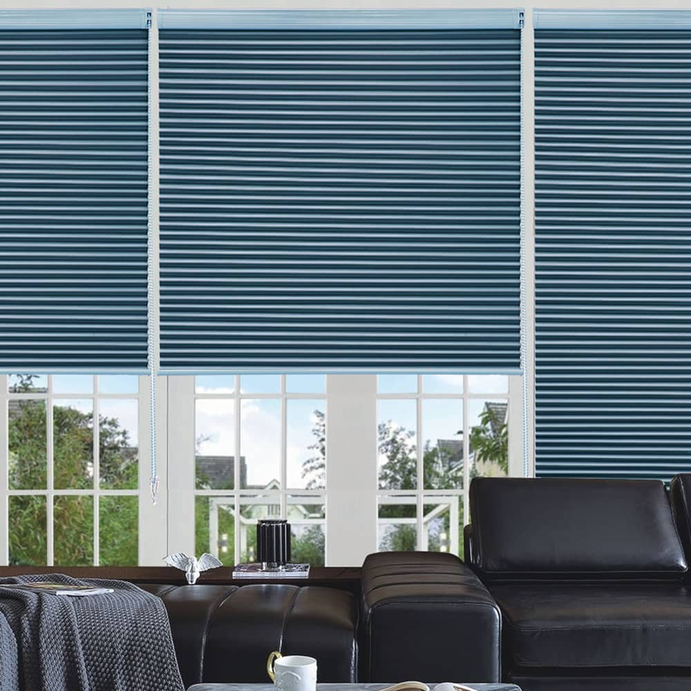 Custom 1 Inch Corded Blackout Cellular Shades