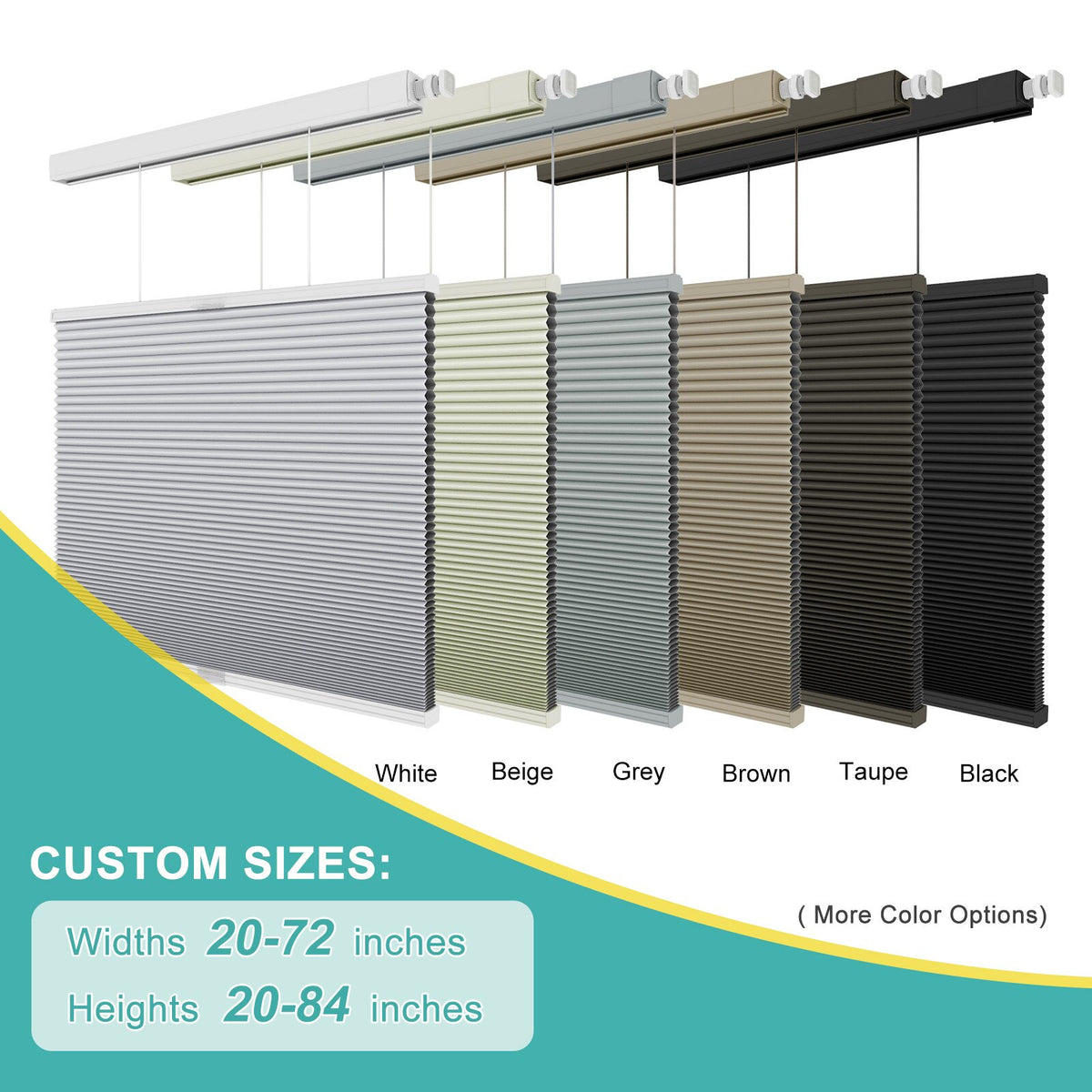 Custom Blackout No Drill Top Down Bottom Up Cellular Shades
