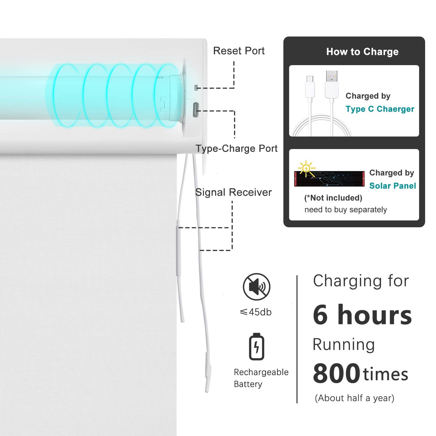 Smart Light Filtering Roller Blinds & Alexa Motorized