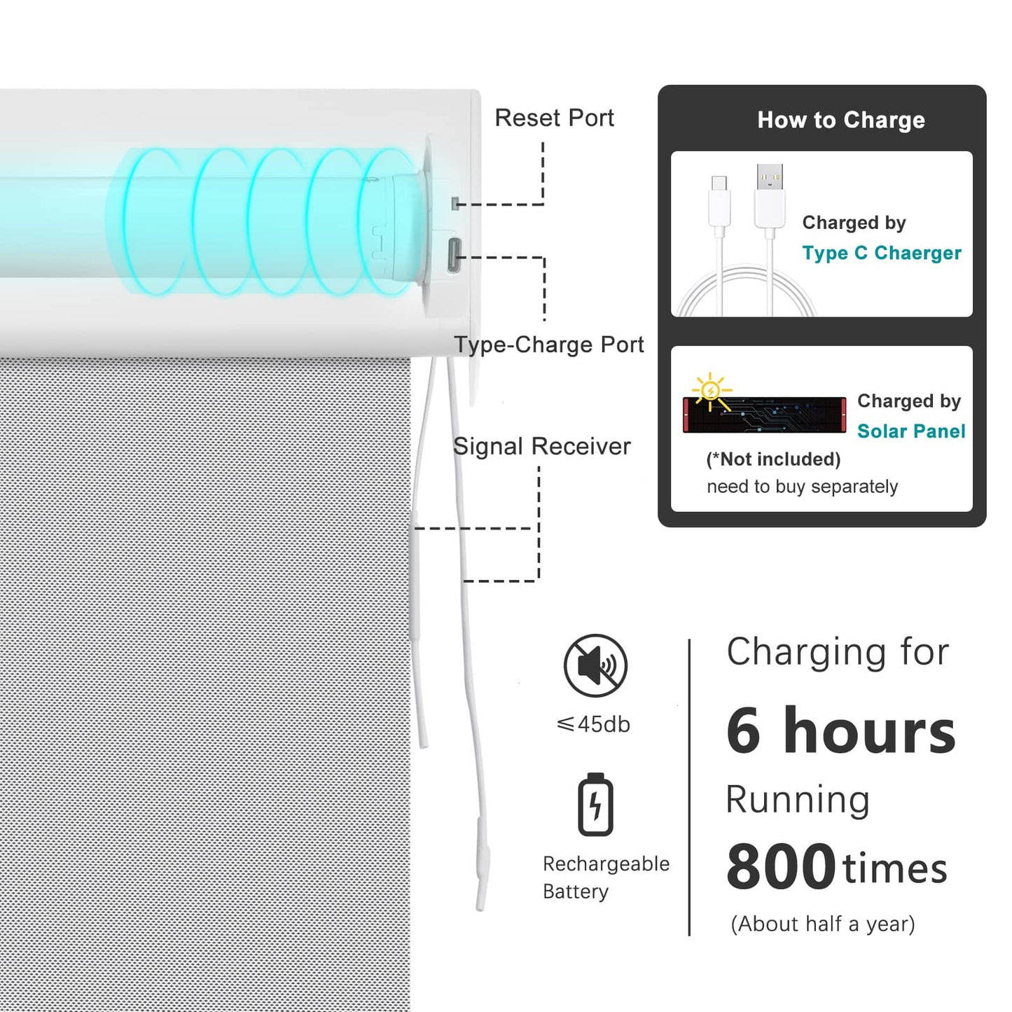 Smart Light Filtering Roller Blinds & Alexa Motorized