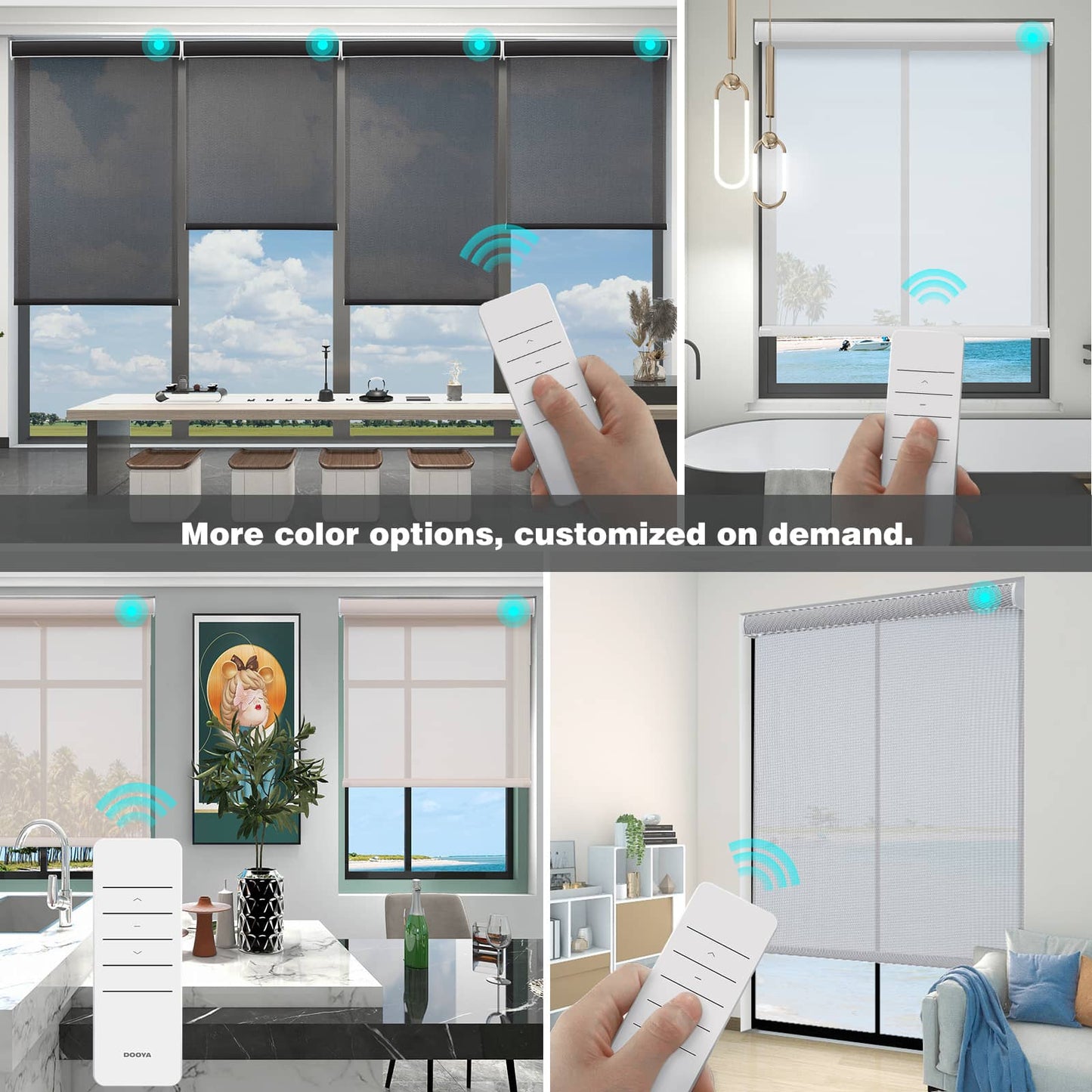 Motorized Light Filtering Roller Shades
