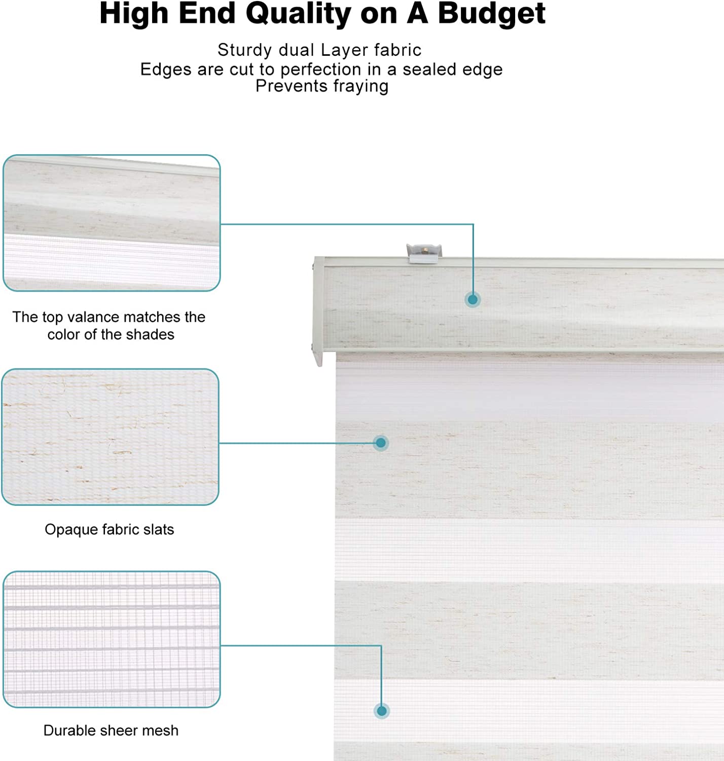 Custom Cordless Blackout Zebra Roller shades