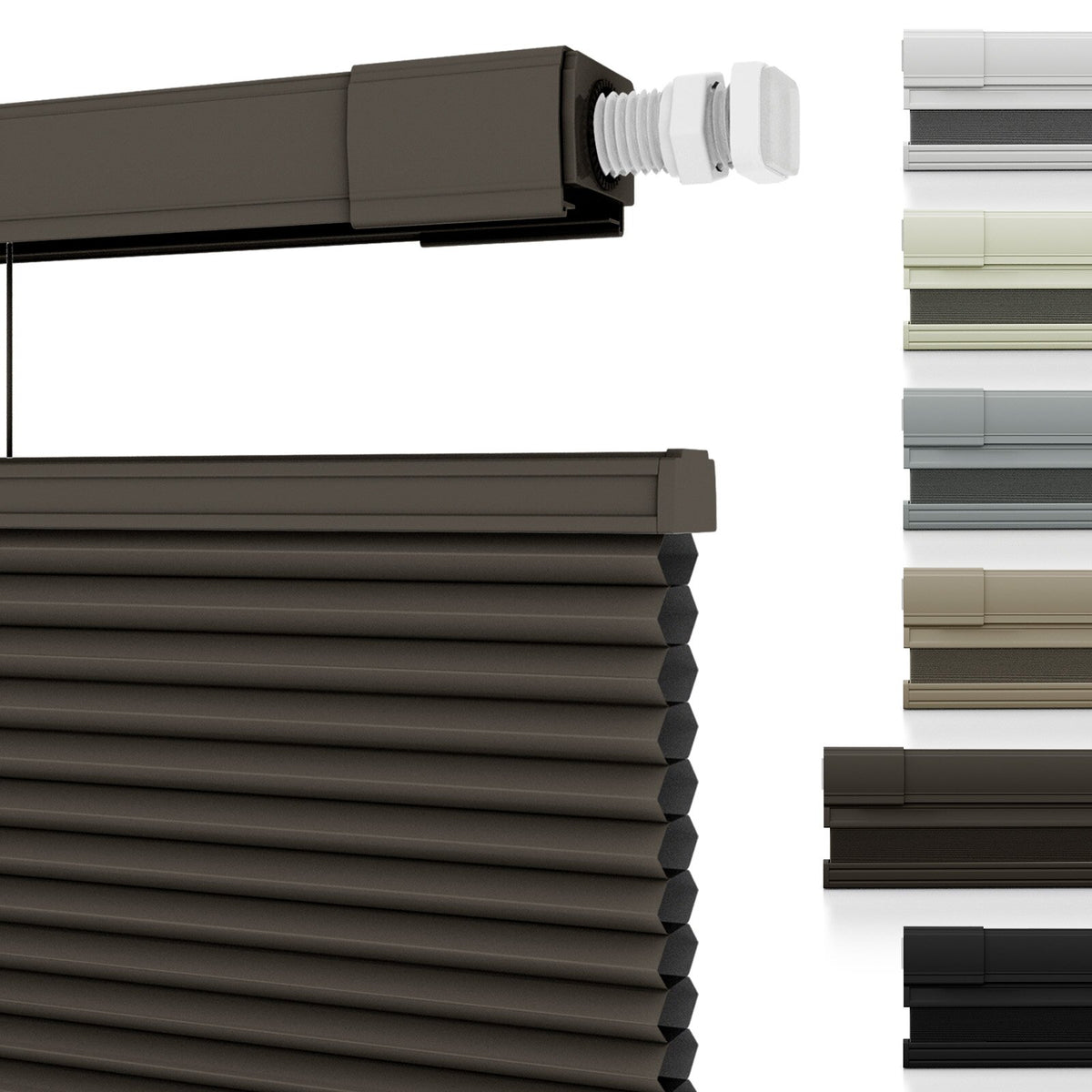 Custom Blackout No Drill Top Down Bottom Up Cellular Shades