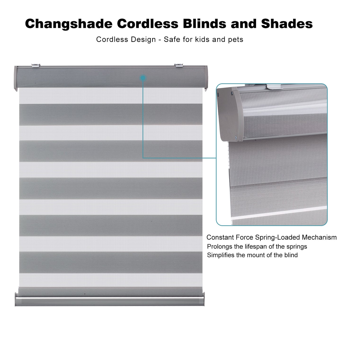 Custom Cordless Blackout Zebra Roller shades