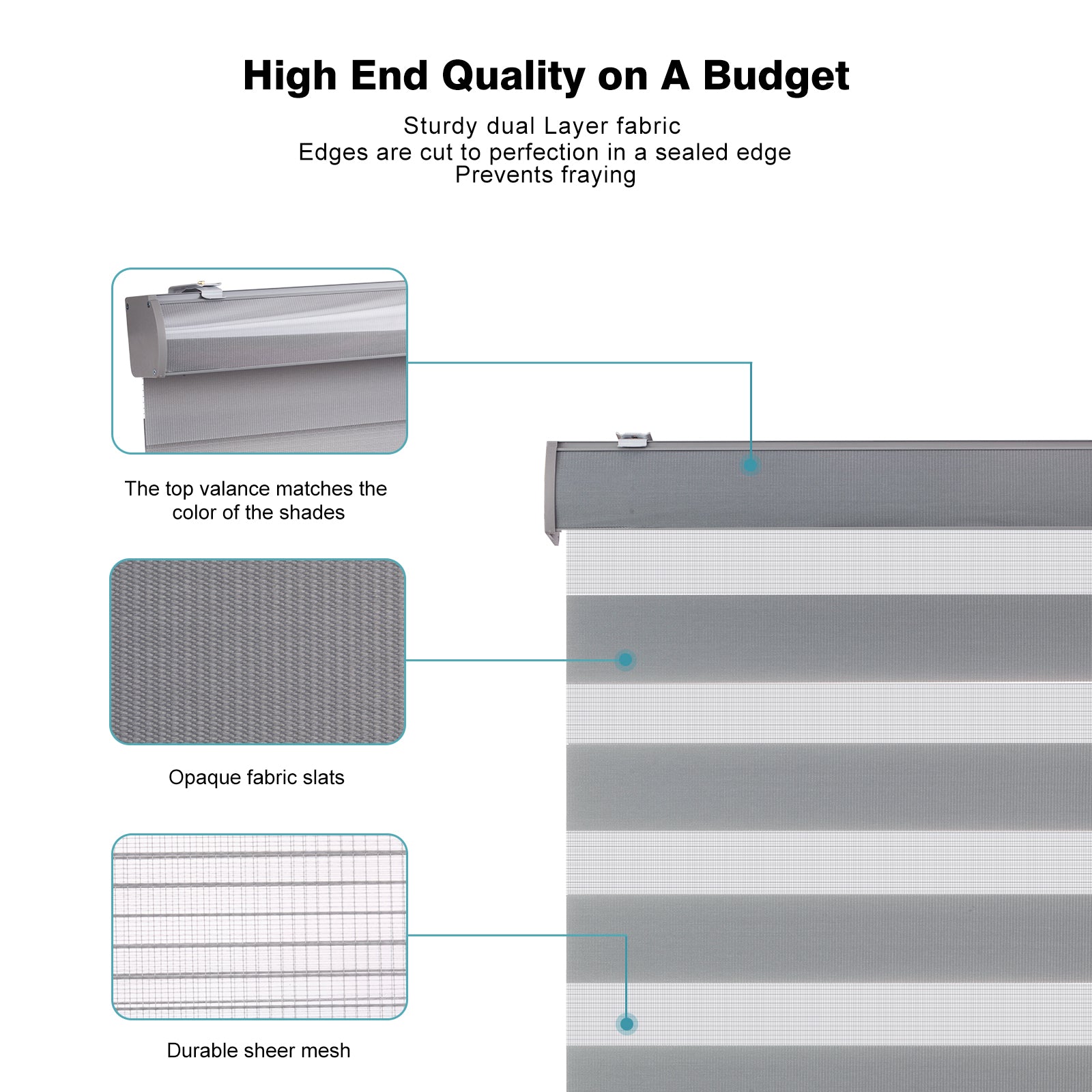 Custom Cordless Blackout Zebra Roller shades