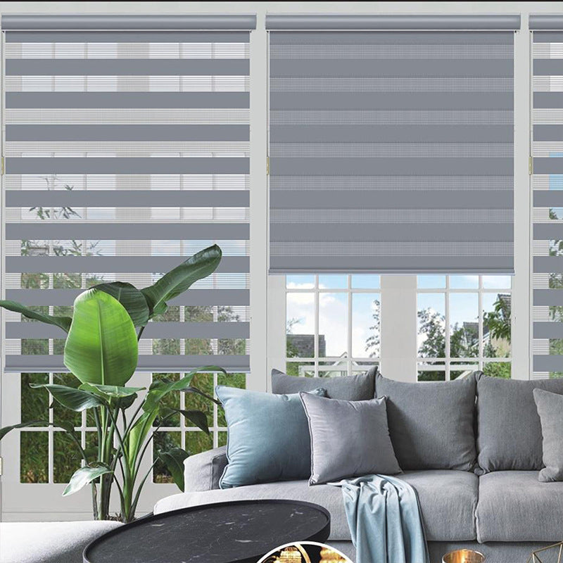 Custom Cordless Blackout Zebra Roller shades