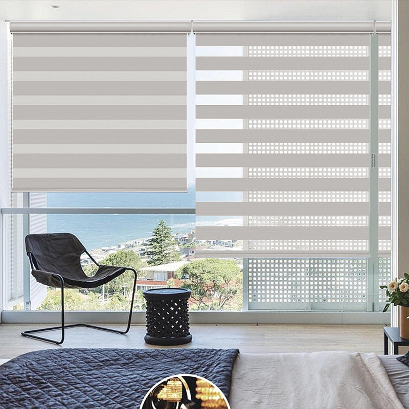 Custom Cordless Blackout Zebra Roller shades