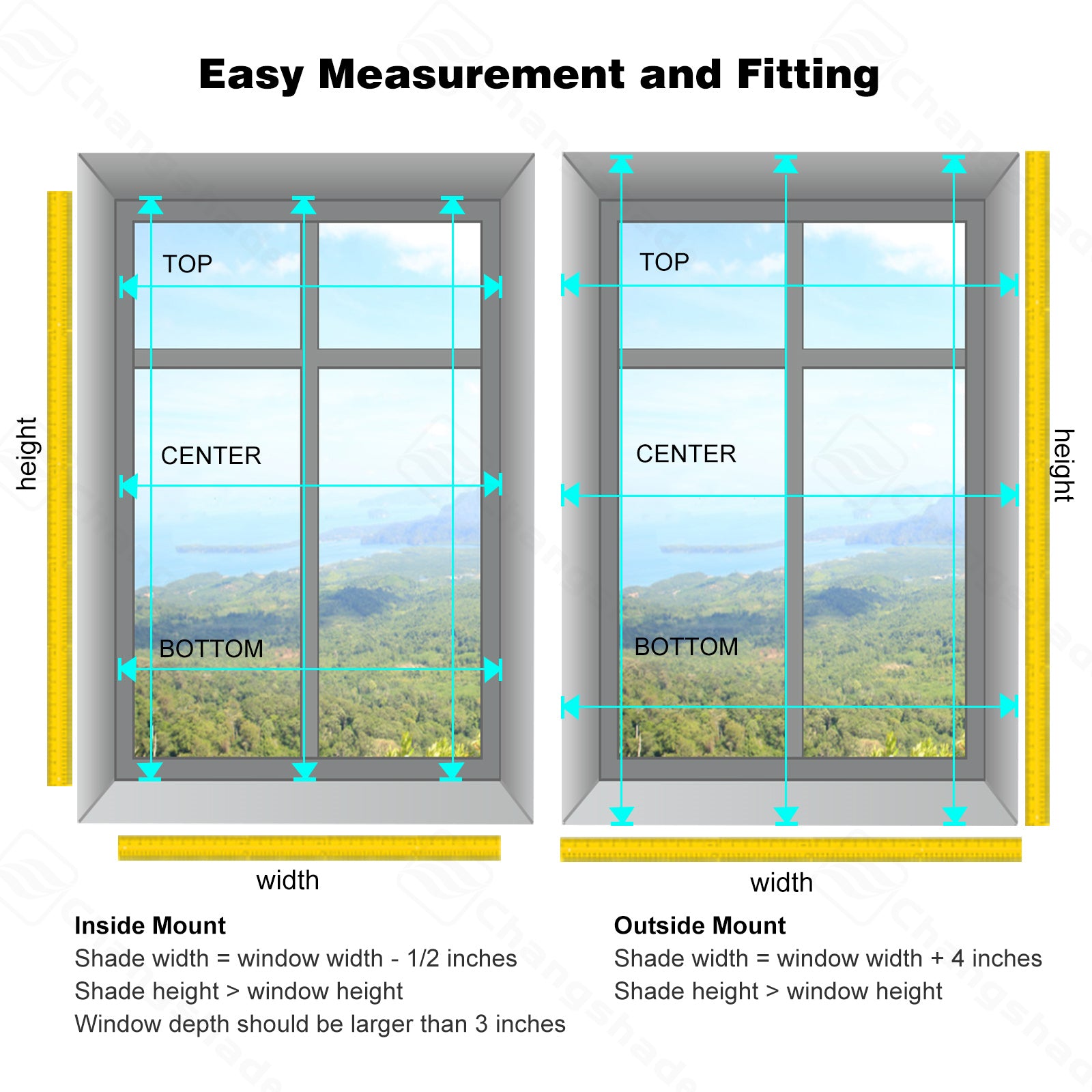 Custom Top Down Bottom Up Blackout Cordless Cellular Shades