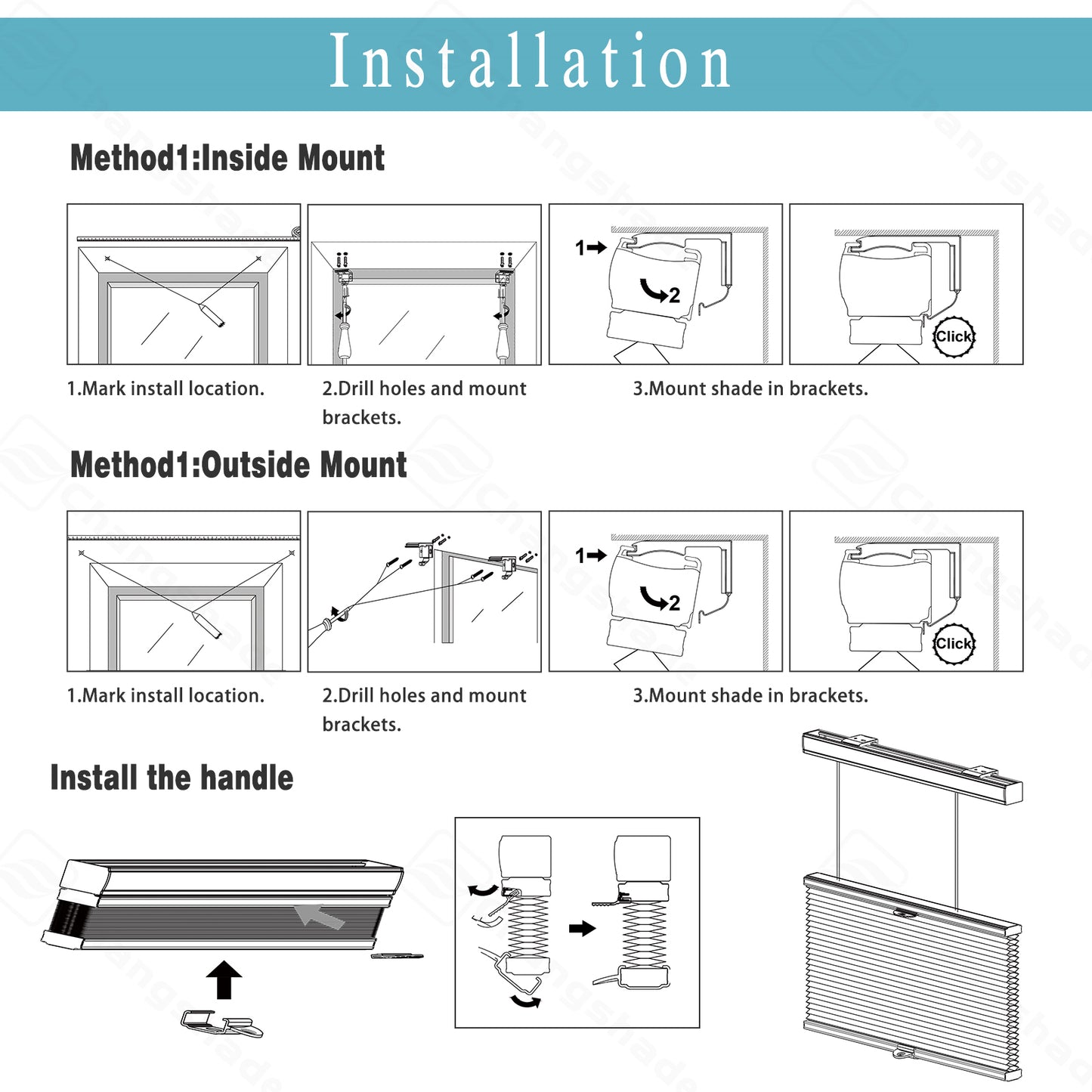 Custom Top Down Bottom Up Blackout Cordless Cellular Shades