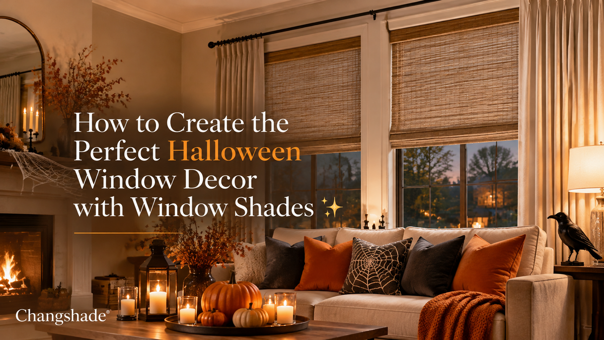 How to Create the Perfect Halloween Window Decor with Window Shades✨