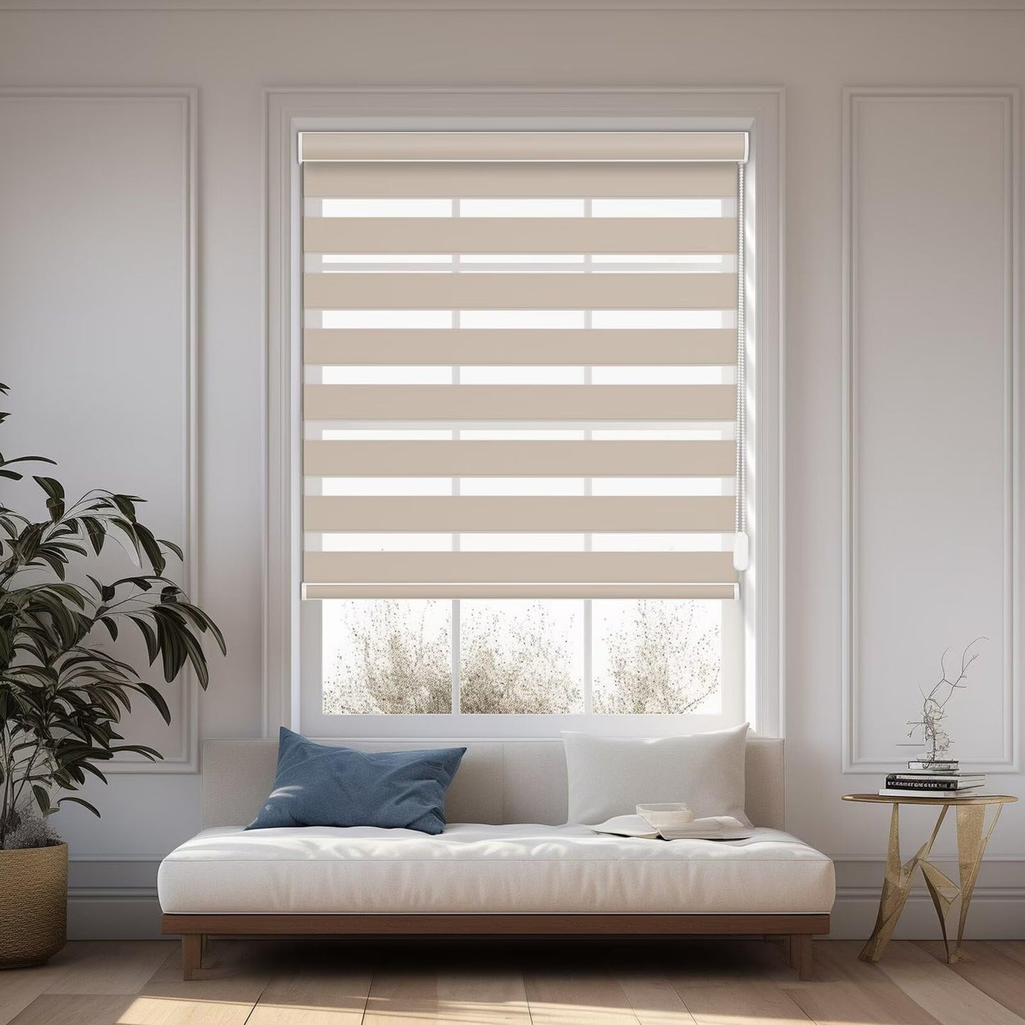 Custom Corded Blackout  Zebra Roller Shades