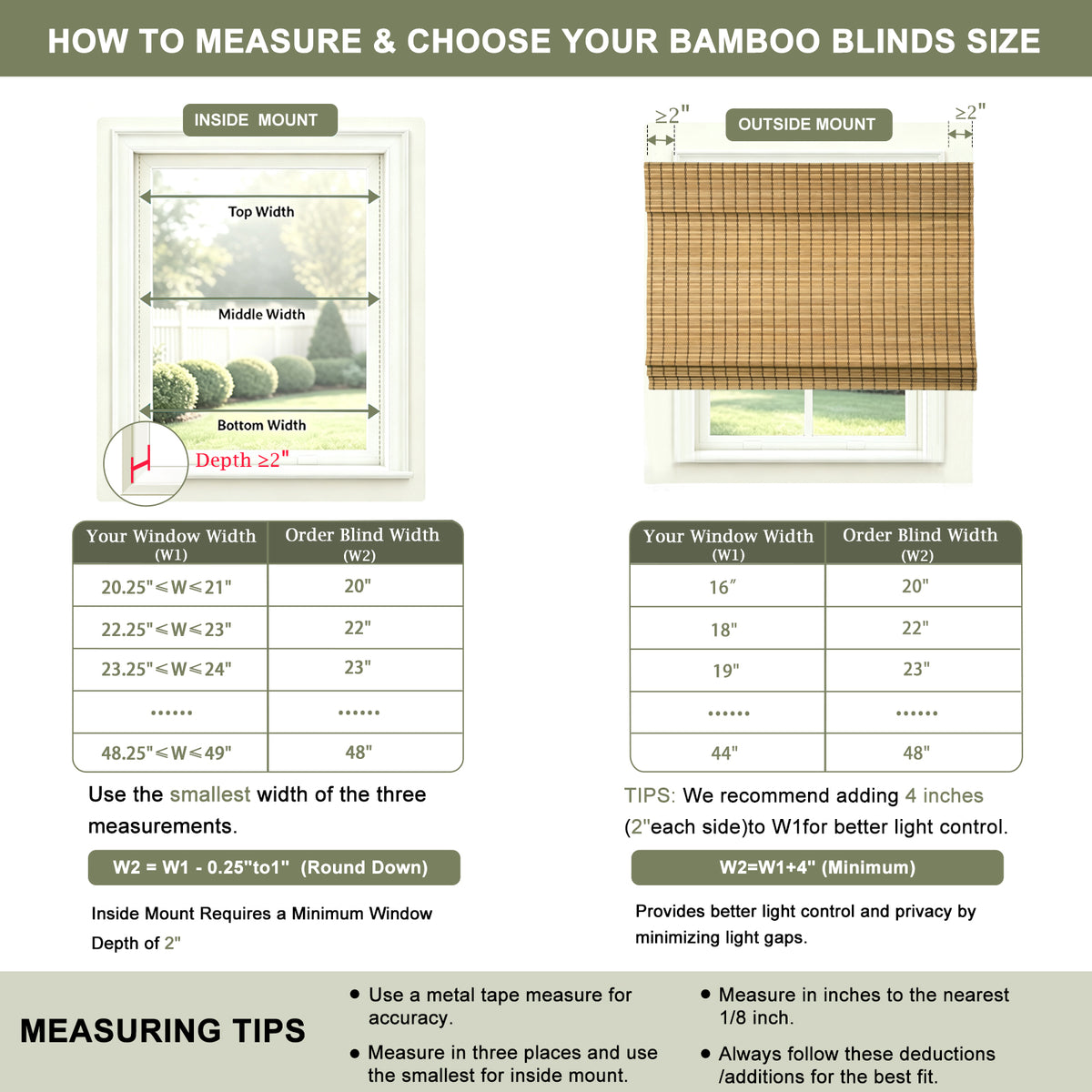 Changshade Cordless Bamboo Roman Shades Roll Up Design & Free-Stop