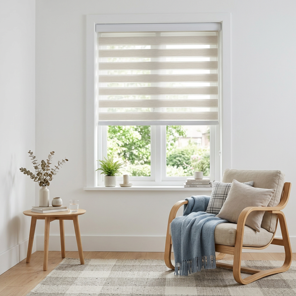 Changshade No Drill Cordless Zebra Blinds