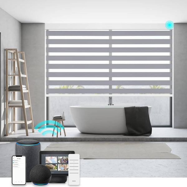 Smart Blackout Zebra Roller Blinds & Alexa  IKEA SmartThings Motorized